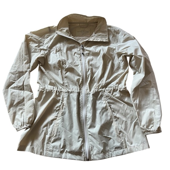 Eddie Bauer windbreaker jacket. Full zip. Women's Cream Medium - Picture 1 of 8